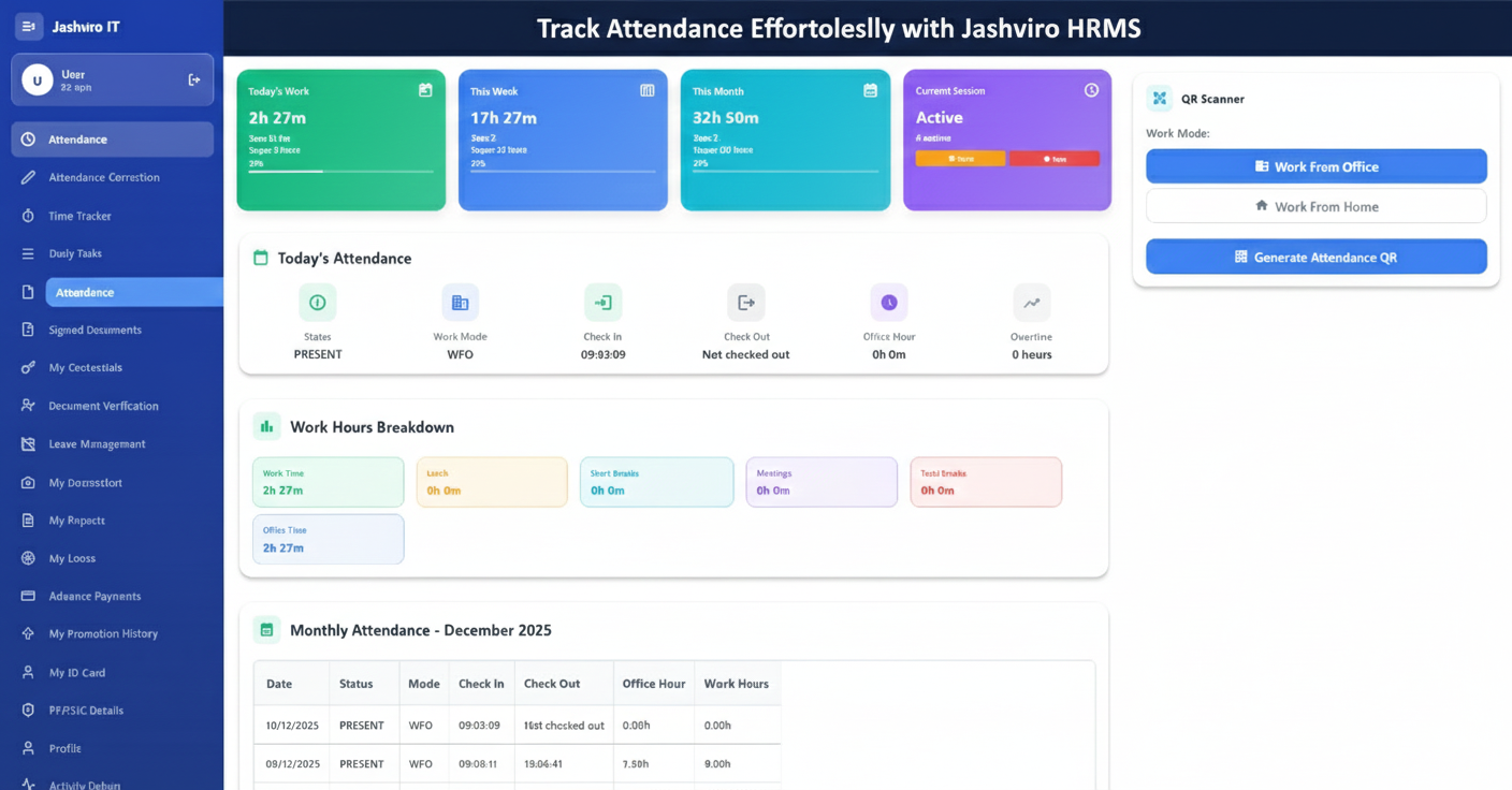 Why Modern Businesses Are Ditching Spreadsheets for Attendance Management And How HRMS Makes It Effortless